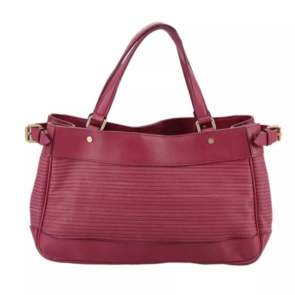 BURBERRY Blue Label Hand Bag Leather Pink Gold - Picture 3 of 15